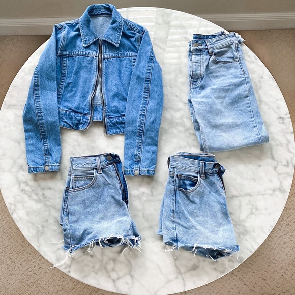 BRANDY MELVILLE DENIM: MILLIE CHARLOTTE KARINA🦋 - Picture 1 of 1